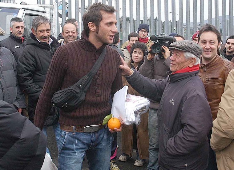 Sergio Gregori in una foto del 2006 con Elvis Abbruscato